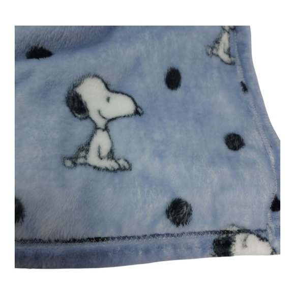 Peanuts Snoopy Extra Long Plush Pet Throw 60"X70" Berkshire Polk A Dot Blue - Picture 8 of 11